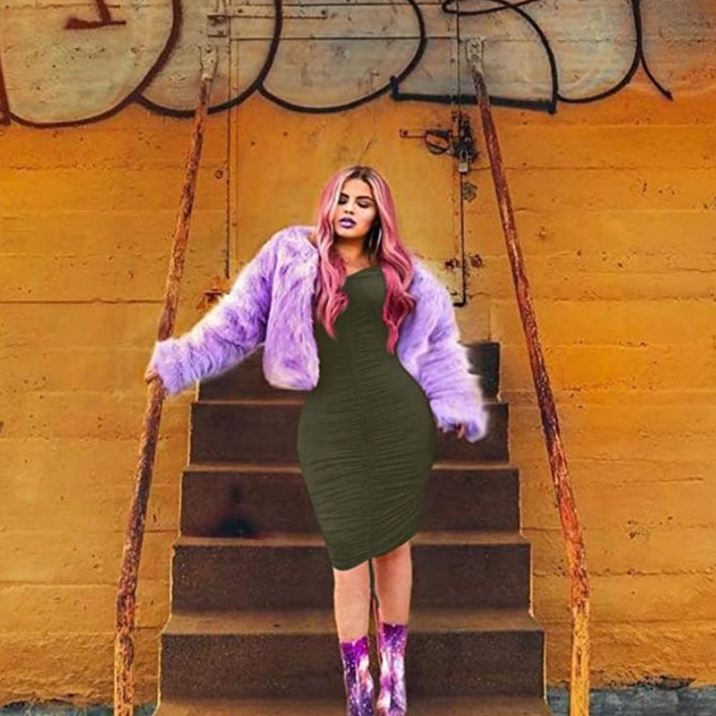 Olive Juice Drawstring Dress