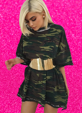 I'm a Survivor Vintage Oversized Camo Tee