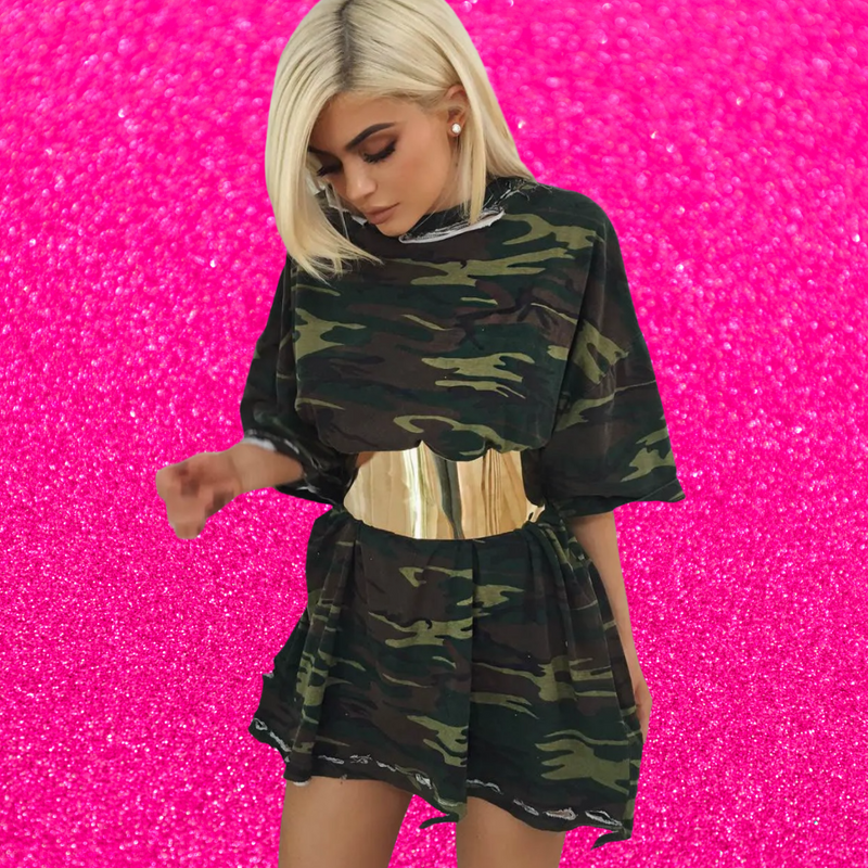 I'm a Survivor Vintage Oversized Camo Tee