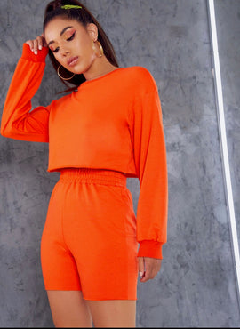 Kiss Me More Crop Top and Biker Shorts Set