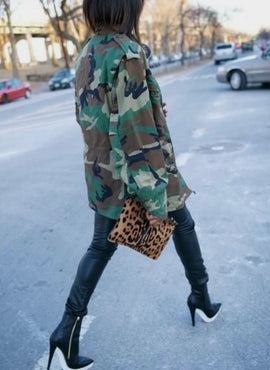 I'm a Survivor Vintage Camo Military Jacket - Green or Tan