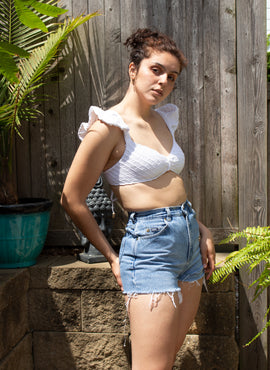 Mamacita Ruffle Bikini - White