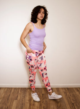 Feeling Wavy Activewear Leggings w/ Pockets - Pink Agate